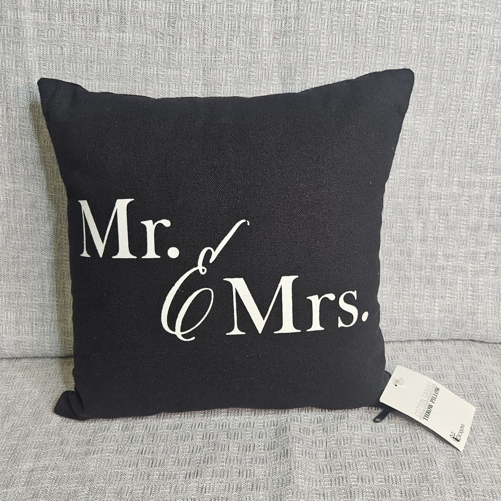 Dickson 12×12‎ MR. & Mrs. Pillow with 1st Peter 4:8 Bible Verse. Black White NWT